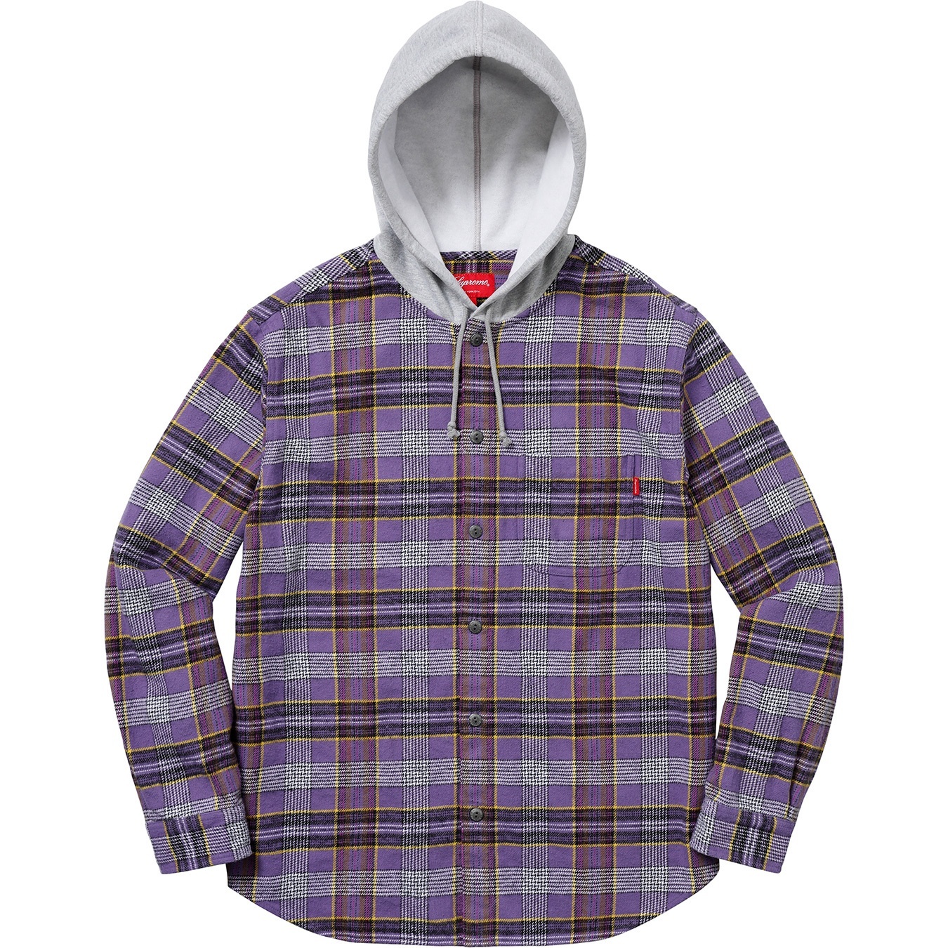 Hooded Plaid Flannel Shirt view 3